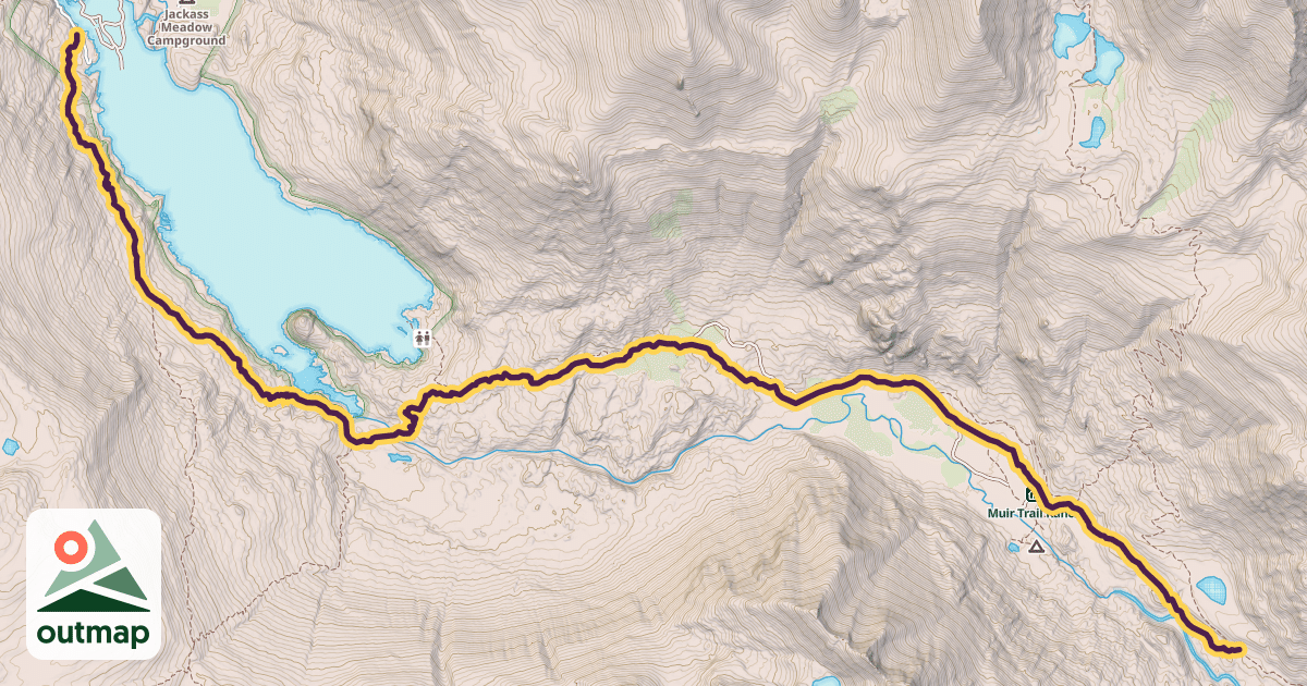 Map of Florence Lake Trail