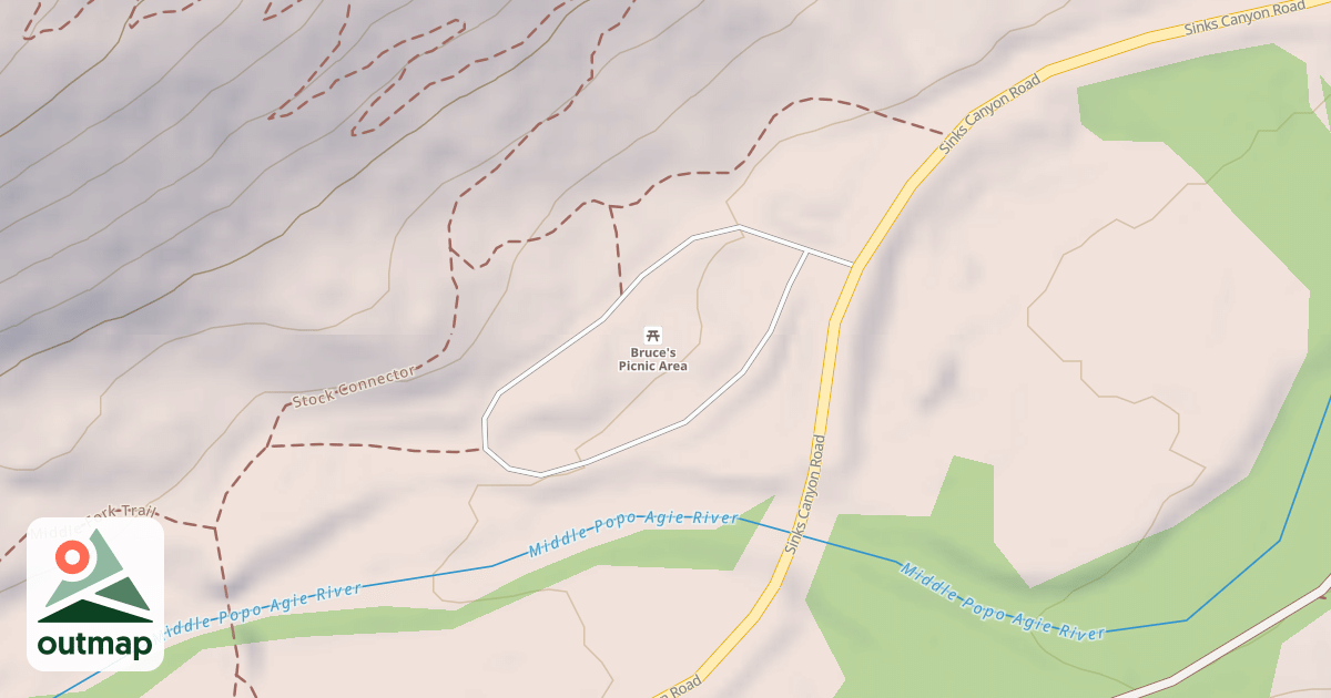Map of BRUCES PICNIC GROUND
