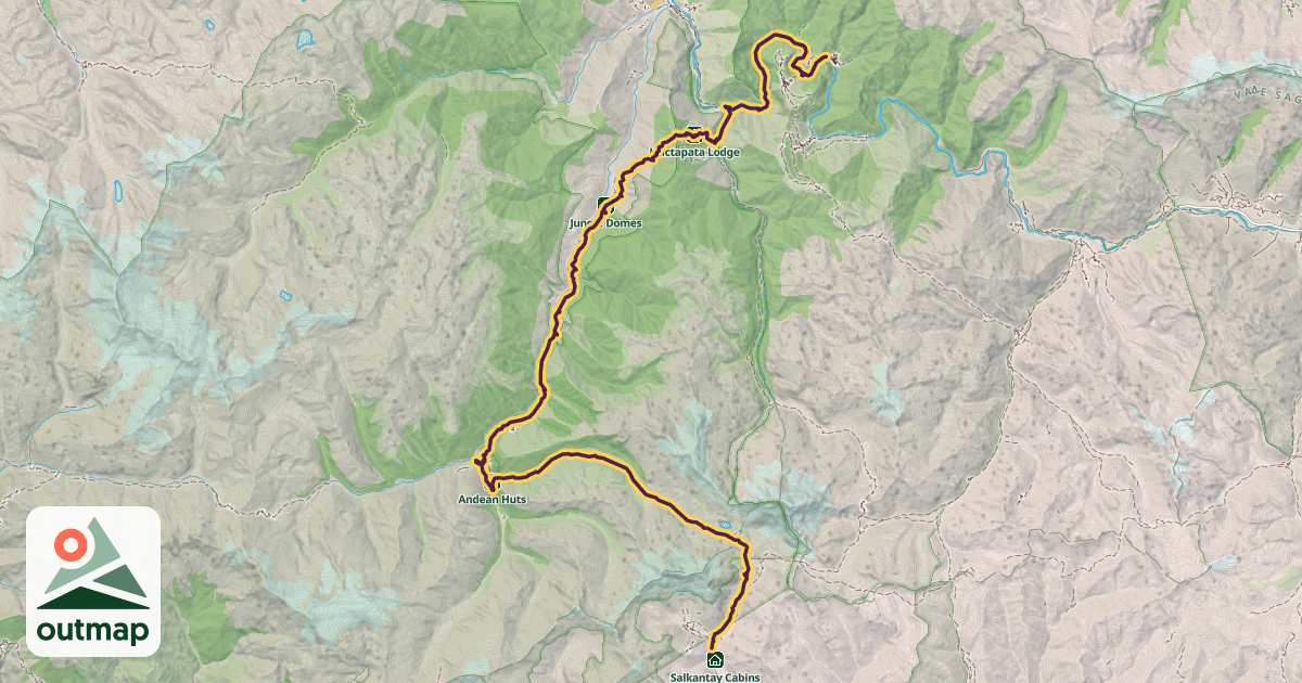 Map of Salkantay Trek