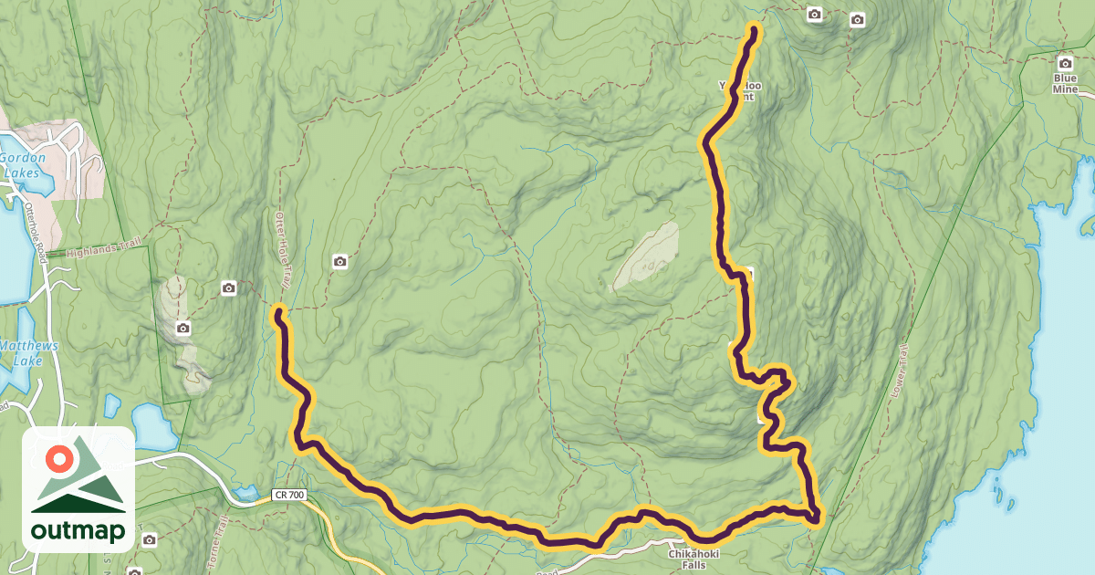 Map of Wyanokie Circular Loop/Highlands Trail