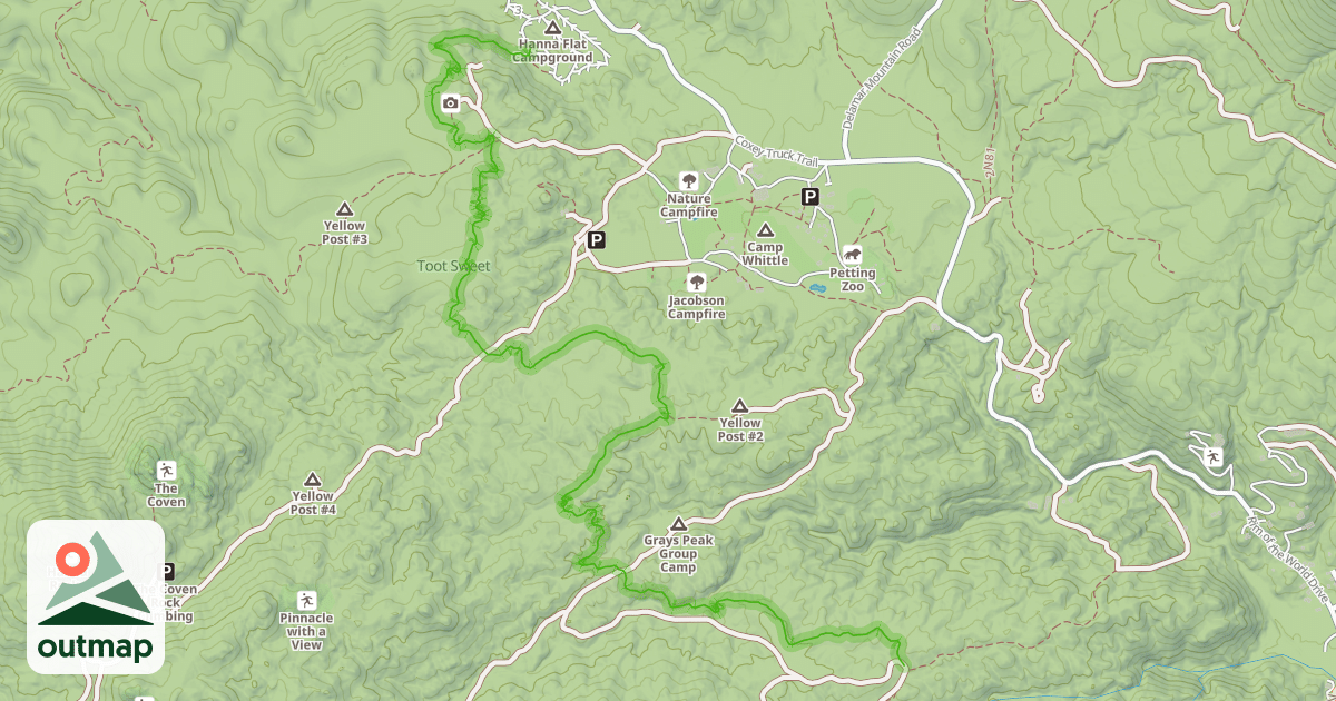 Map of Hanna Flat Trail