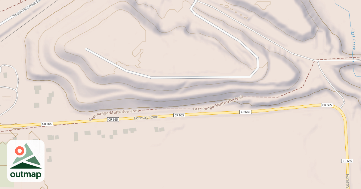 Map of East Range OHV Trail