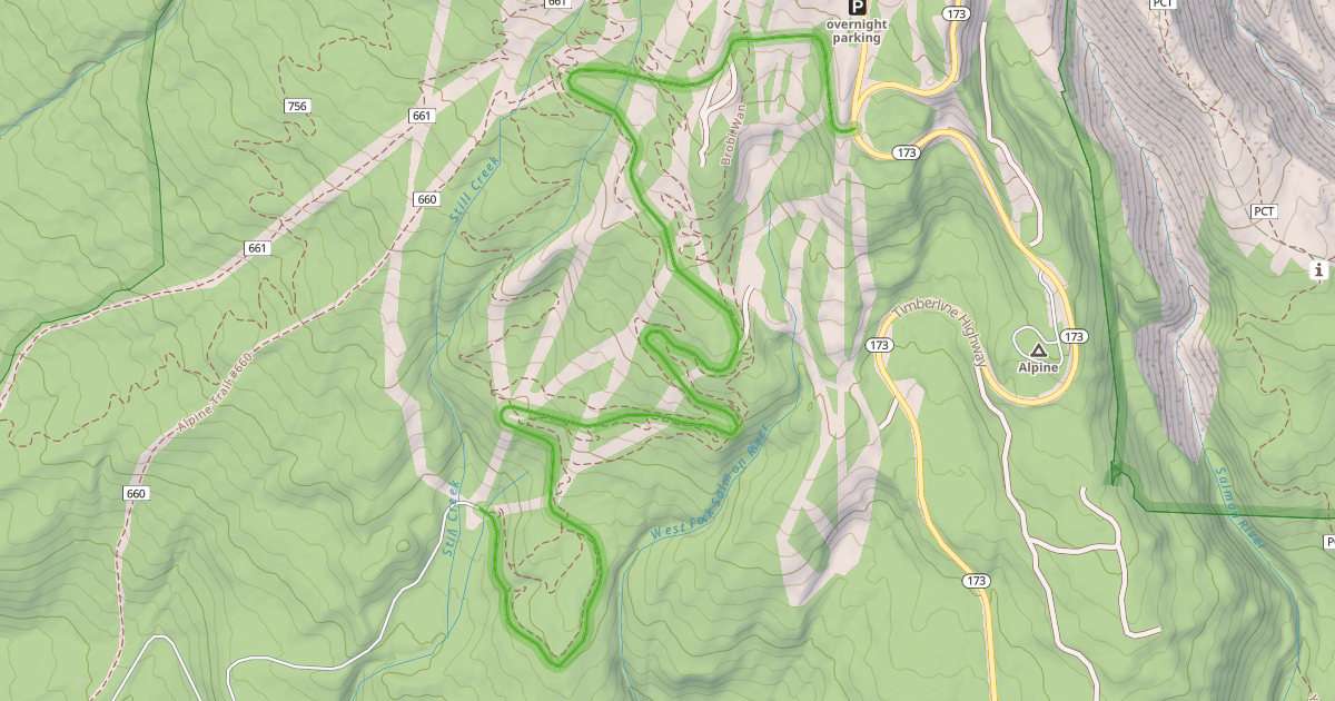 Map preview of Timberline West Leg Road
