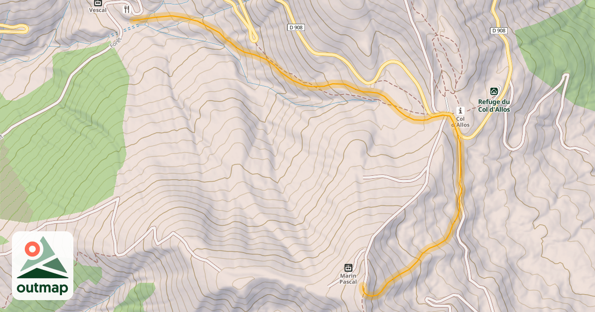 Map of Le Col Grand Hors Piste