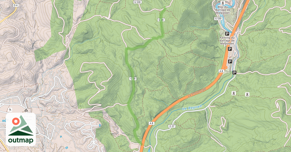 Map of Route Forestière de Rossignole