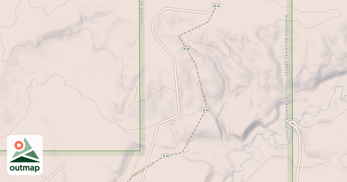 Map of Ward Hills-Cadillacw Smt Dnr35