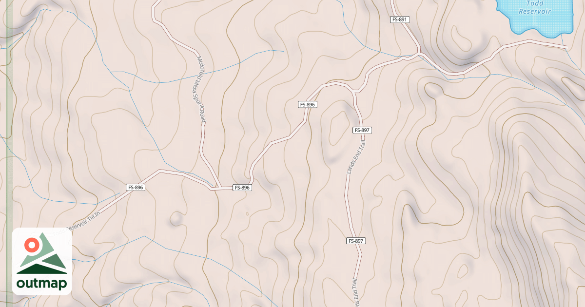Map of Todd Reservoir Tie In