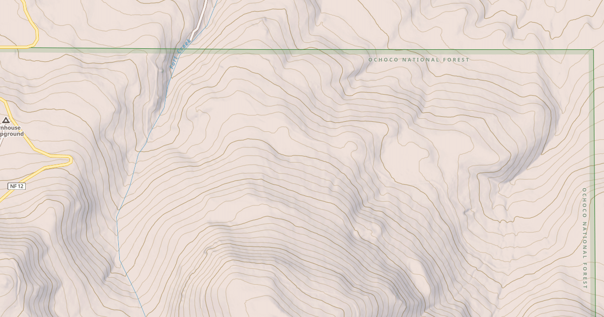 Map preview of USFS National Forest System Roads {30960EBA-0D46-4B4E-96CF-F6ECC2FFE5BD}