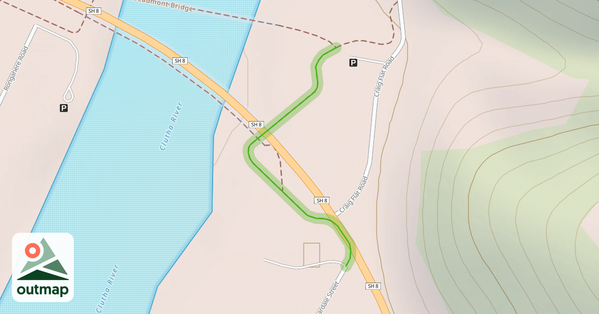 Map of Clutha Gold Trail