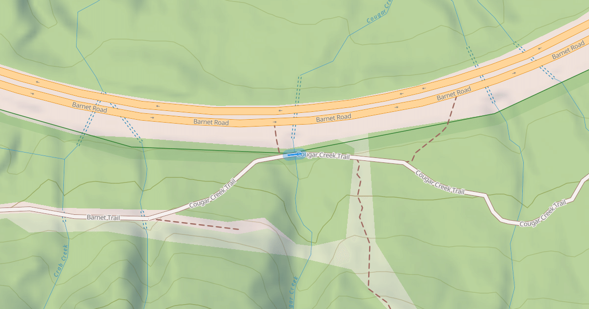 Map preview of Cougar Creek Trail