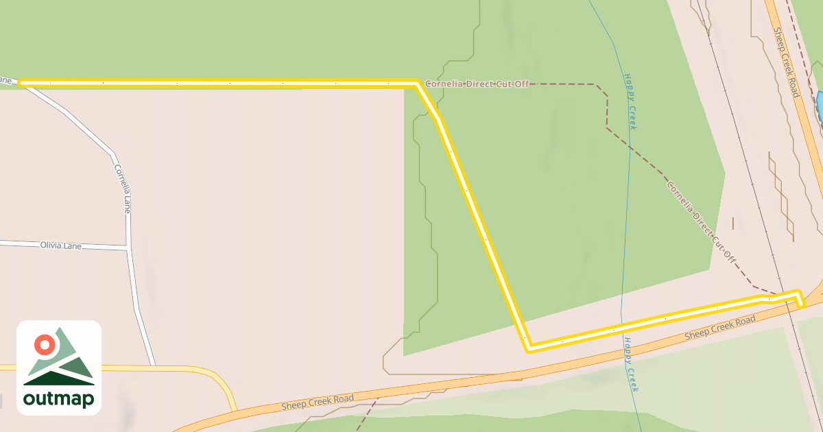 Map of Cornelia Cut-Off