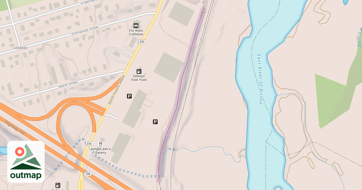 Map of Albion Trail
