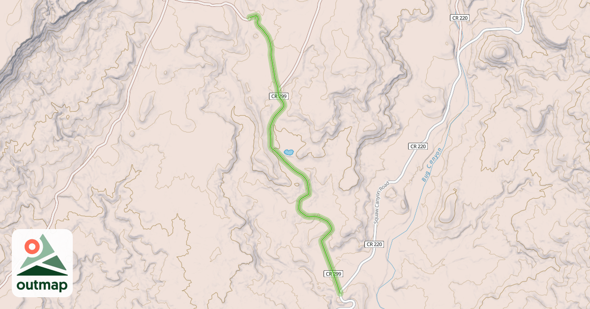 Map of Squaw Canyon Spur