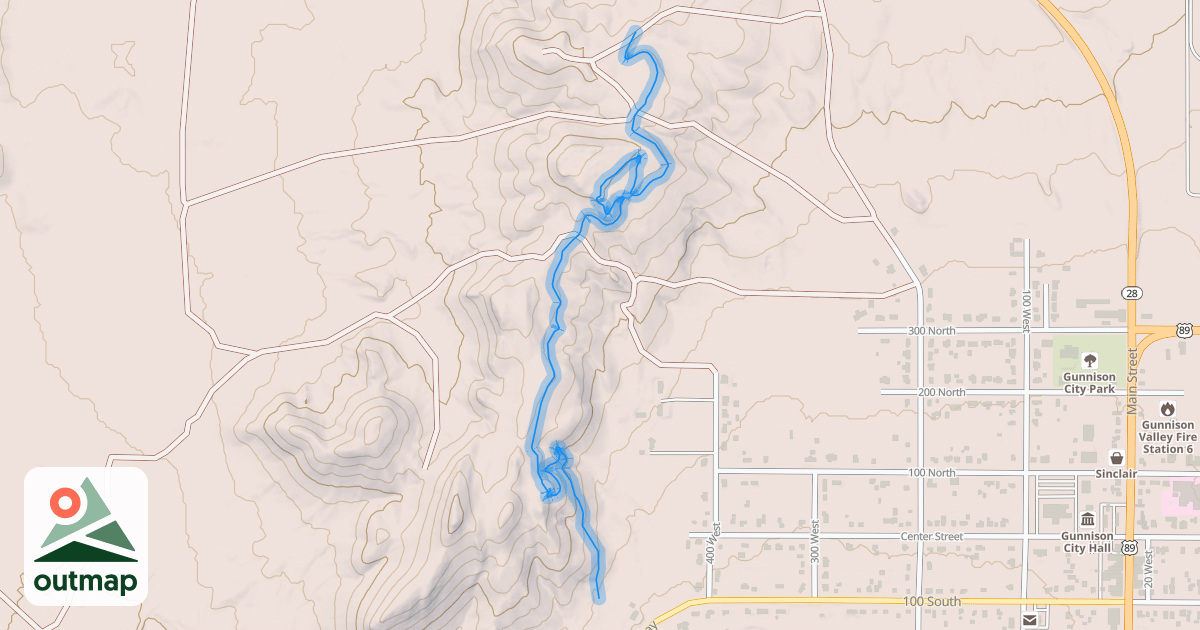 Map of Bone Breaker Trail