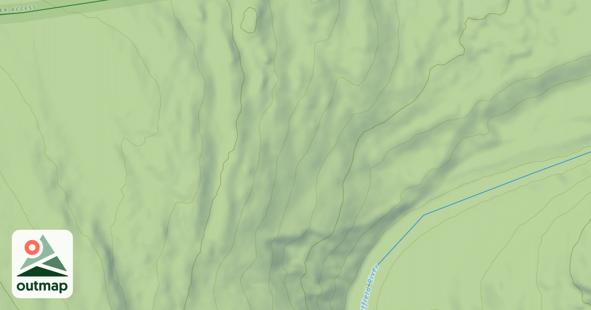 Map of Caulkers Pond Emergency Access Road