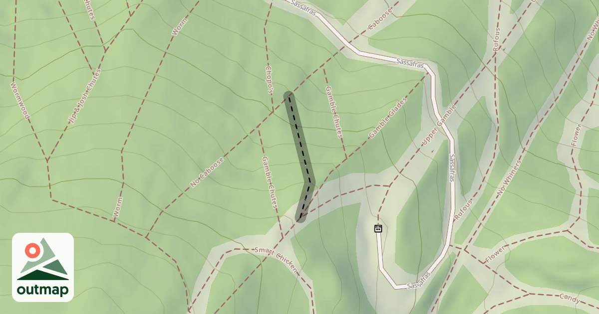 Map of Gamble Chutes
