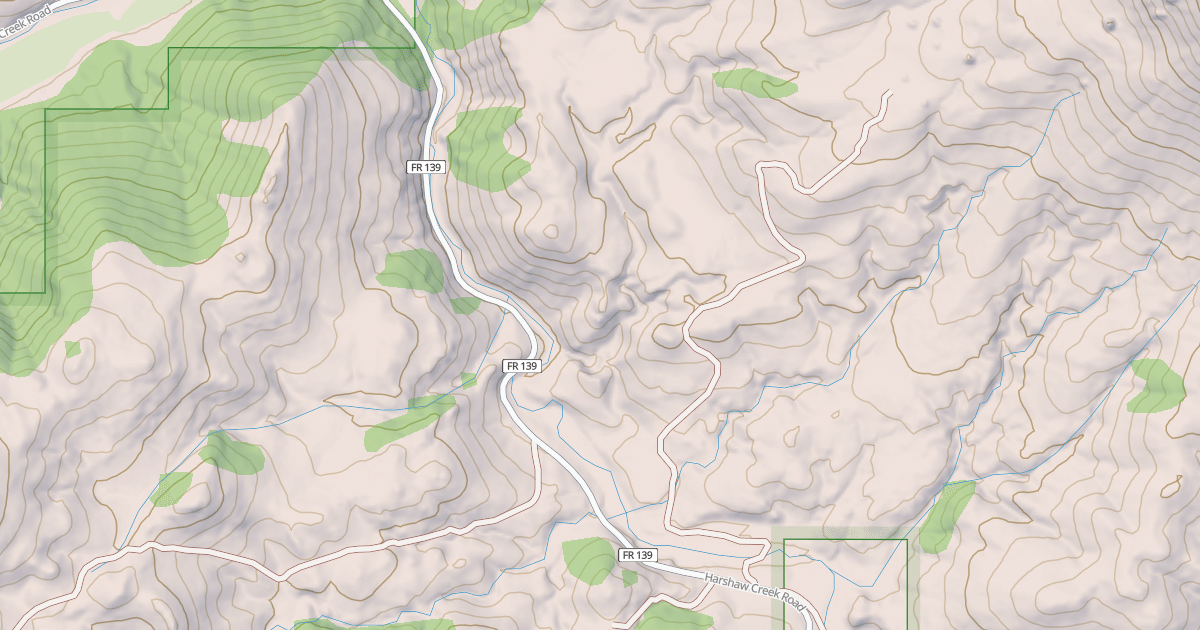 Map preview of HARSHAW CREEK