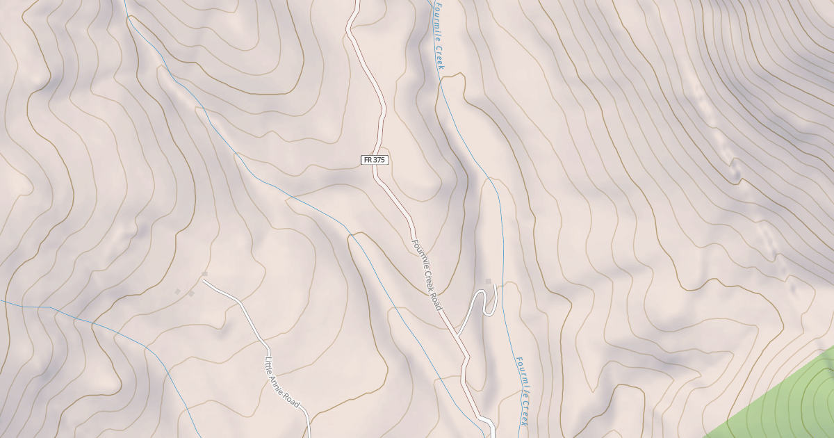 Map preview of FOURMILE CREEK
