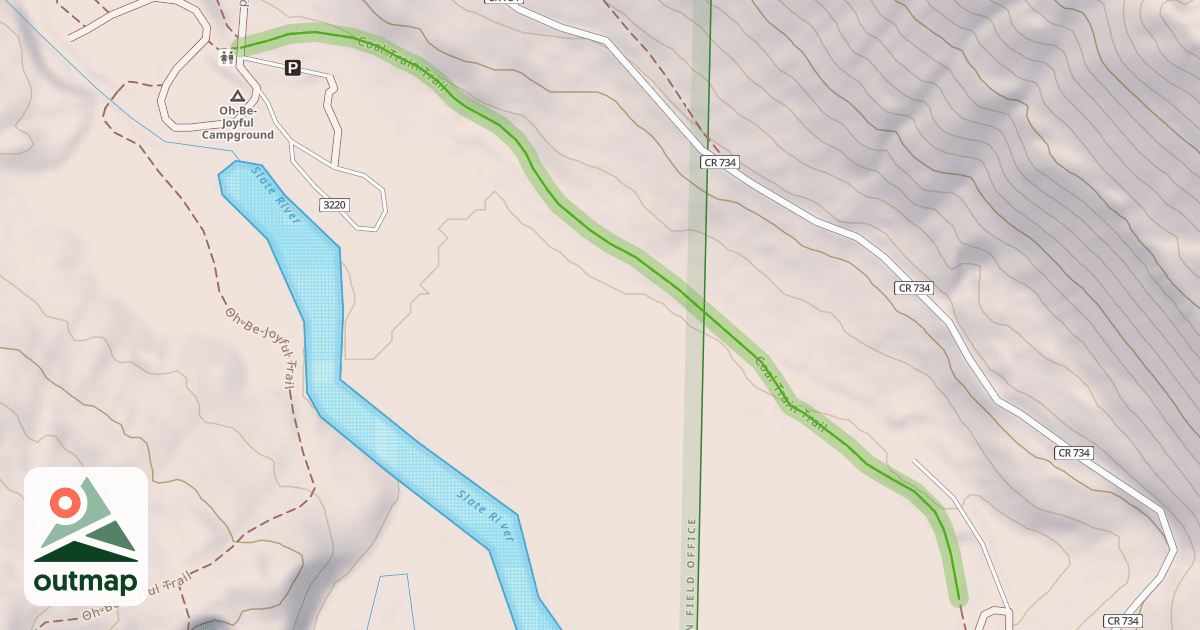 Map of Coal Train Trail