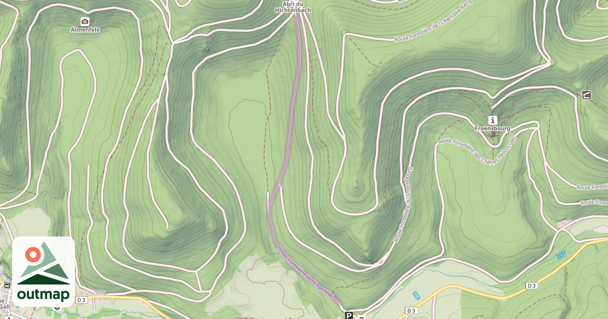 Map of Route Forestière de l'Engenthal