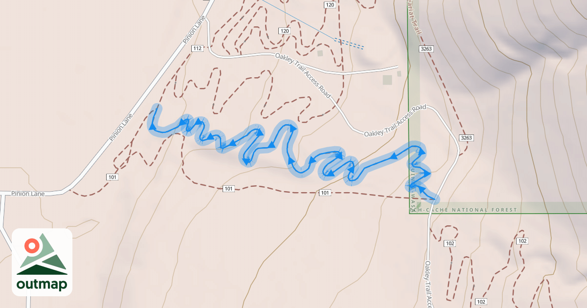 Map of Lower Rodeo Trail