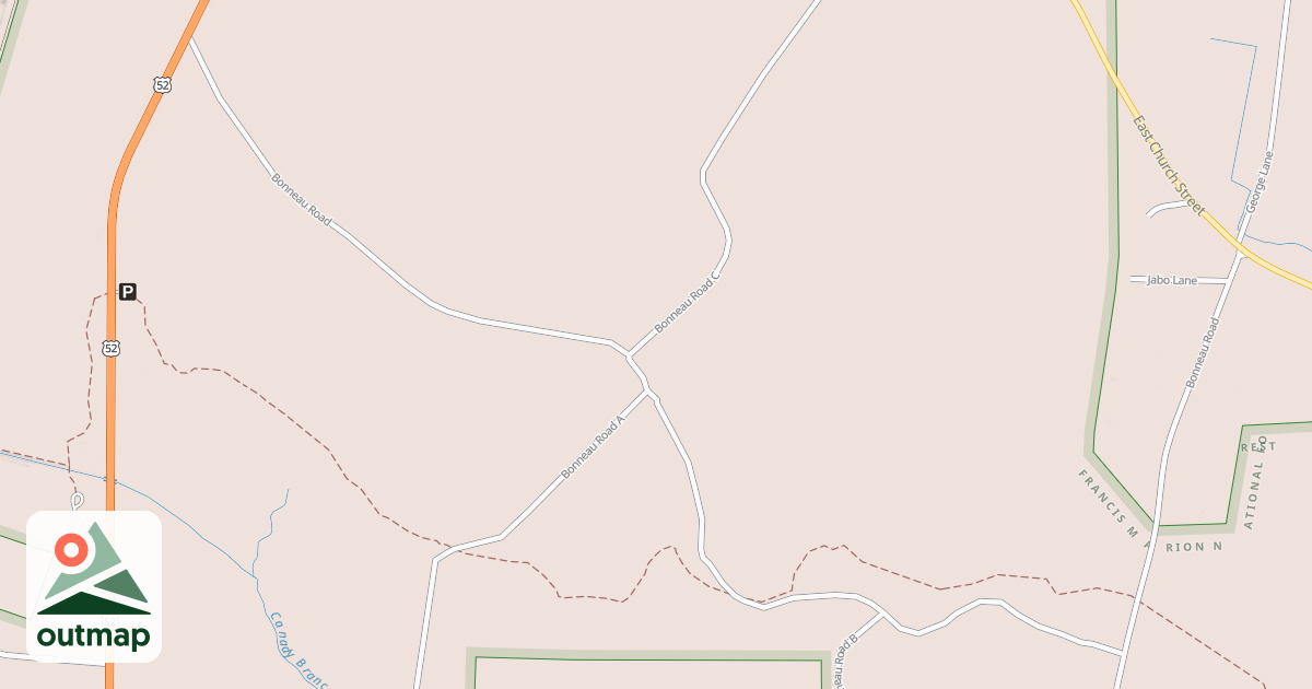 Map of BONNEAU