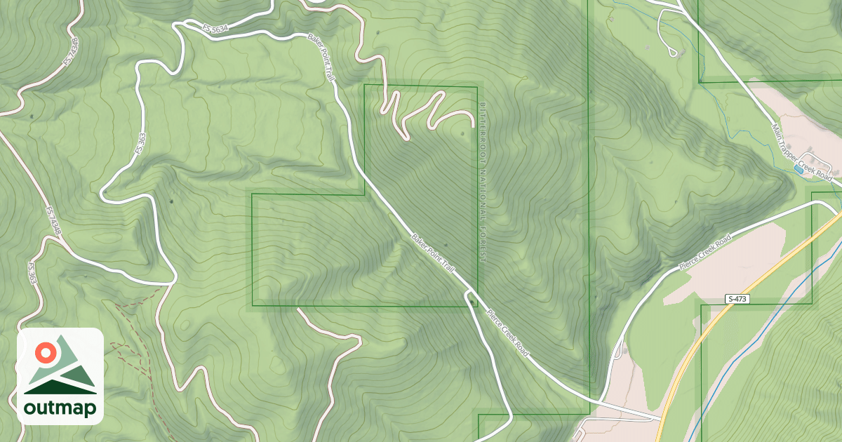 Map of (FDR) PIERCE CREEK