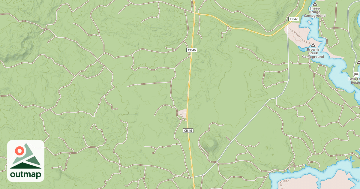 Map of Davis Lake Run