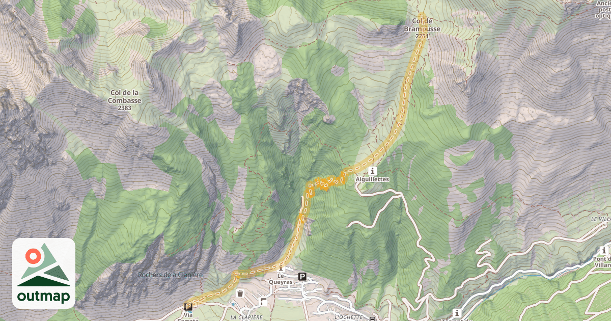 Map of Col de Bramousse — Ceillac