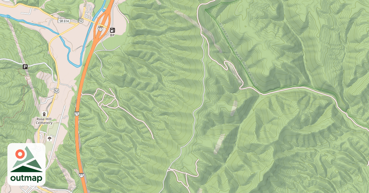 Map of HOGBACK MOUNTAIN