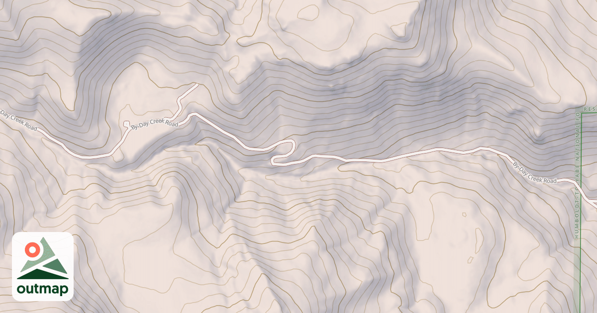 Map of BY-DAY CREEK ROAD
