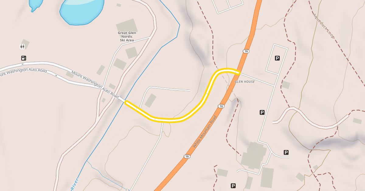 Map preview of Mount Washington Auto Road