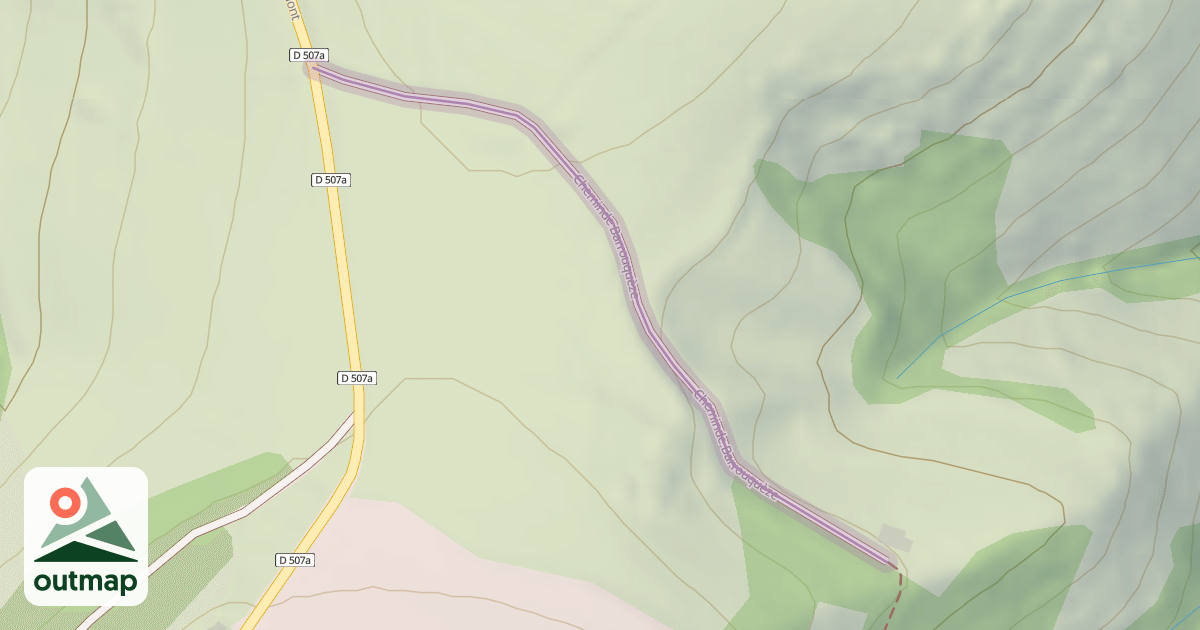 Map of Cheminde Barrouquèze