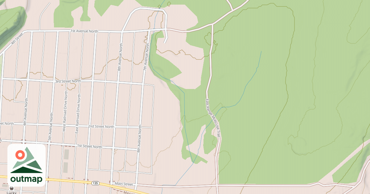 Map of East Range OHV Trail