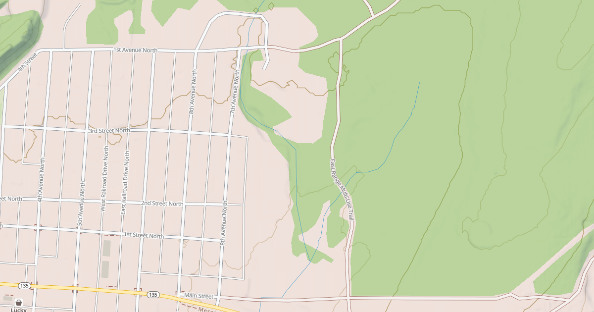 Map preview of East Range OHV Trail