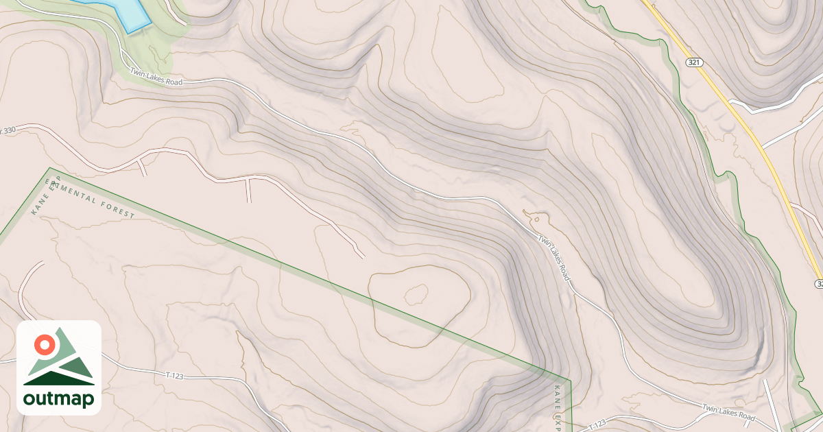 Map of TWIN LAKES