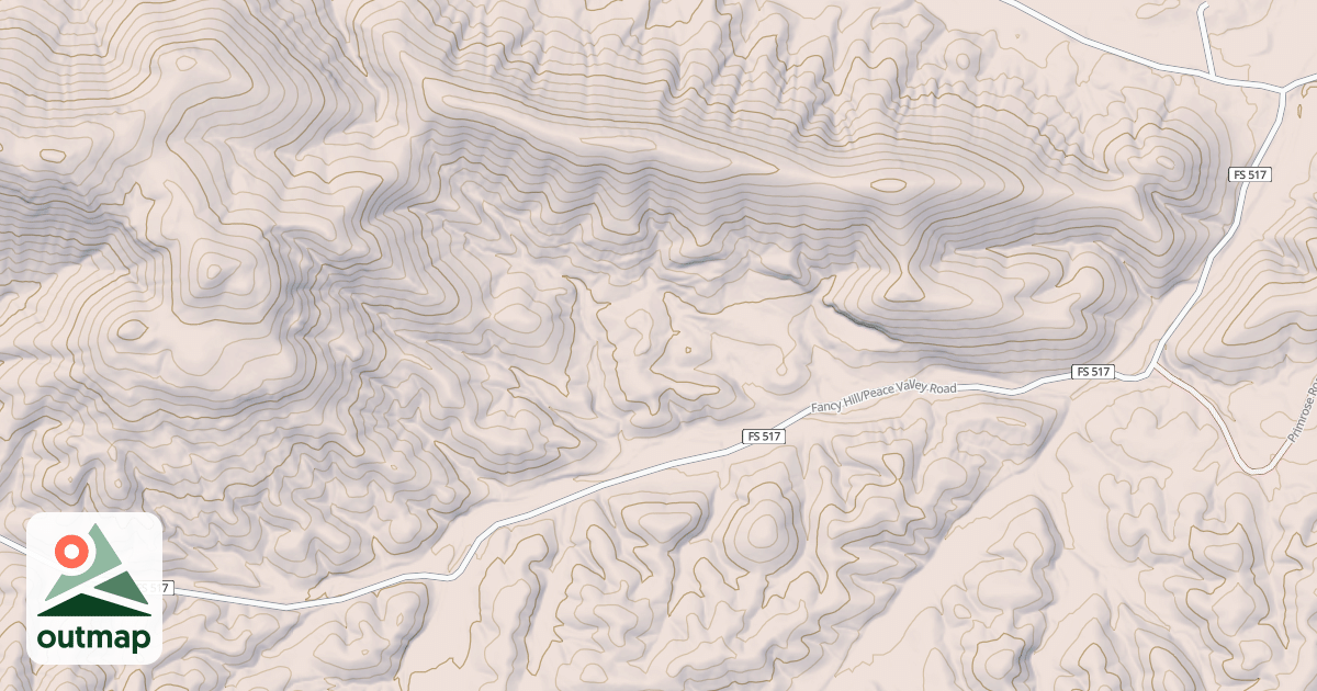 Map of FANCY HILL/PEACE VALLEY ROAD