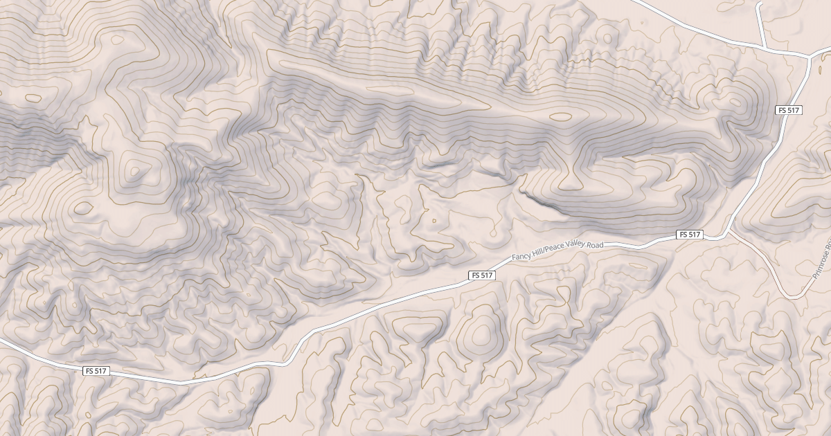 Map preview of FANCY HILL/PEACE VALLEY ROAD