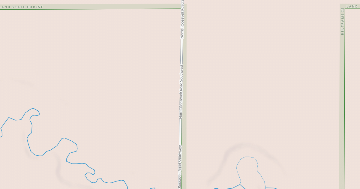 Map preview of Warroad/Roseau Trails