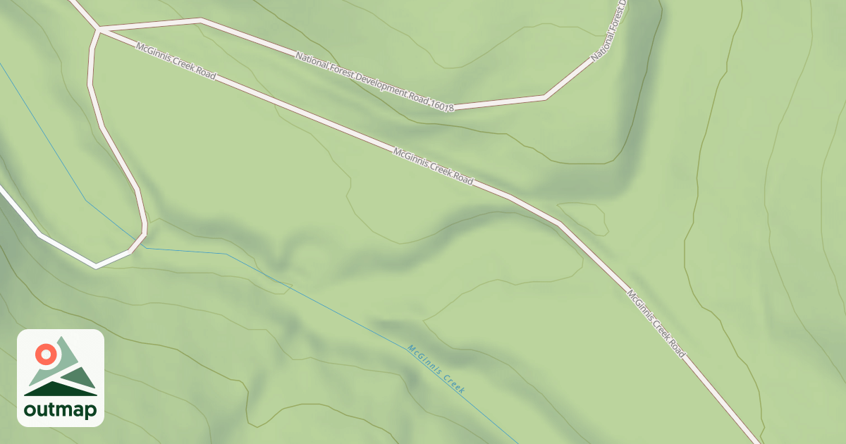 Map of MCGINNIS CREEK