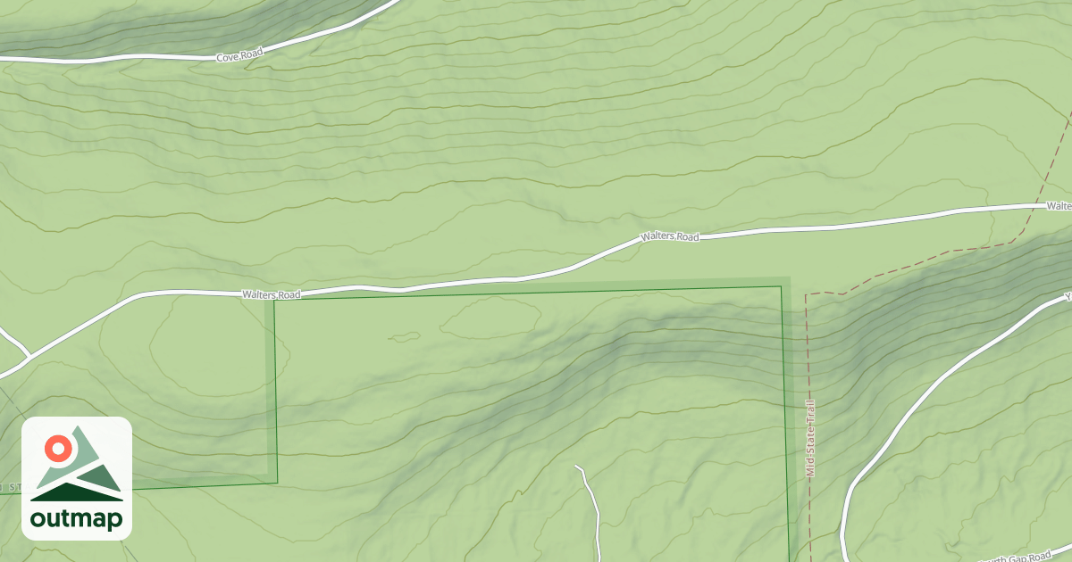 Map of Tiadaghton State Forest Snowmobile Trails