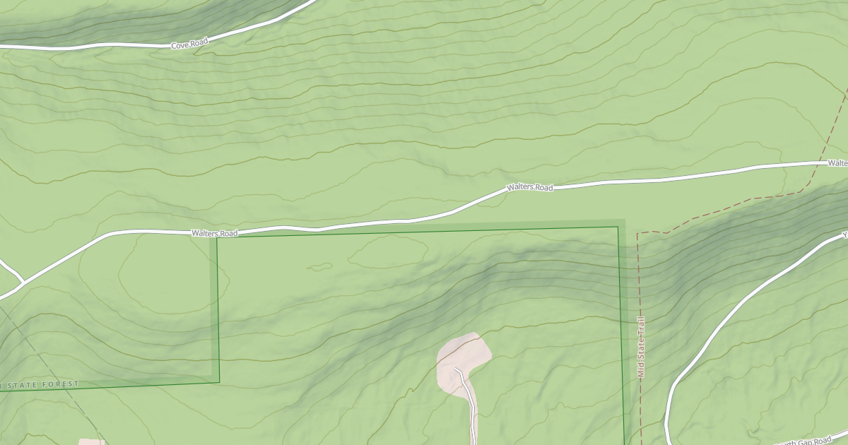 Map preview of Tiadaghton State Forest Snowmobile Trails