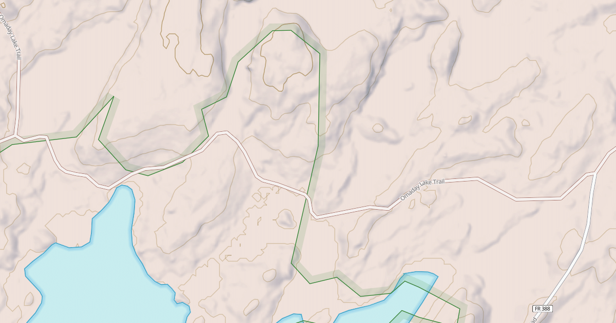 Map preview of OMADAY LAKE