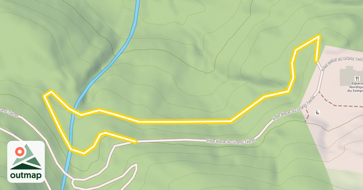 Map of Piste Verte des Myrtilles