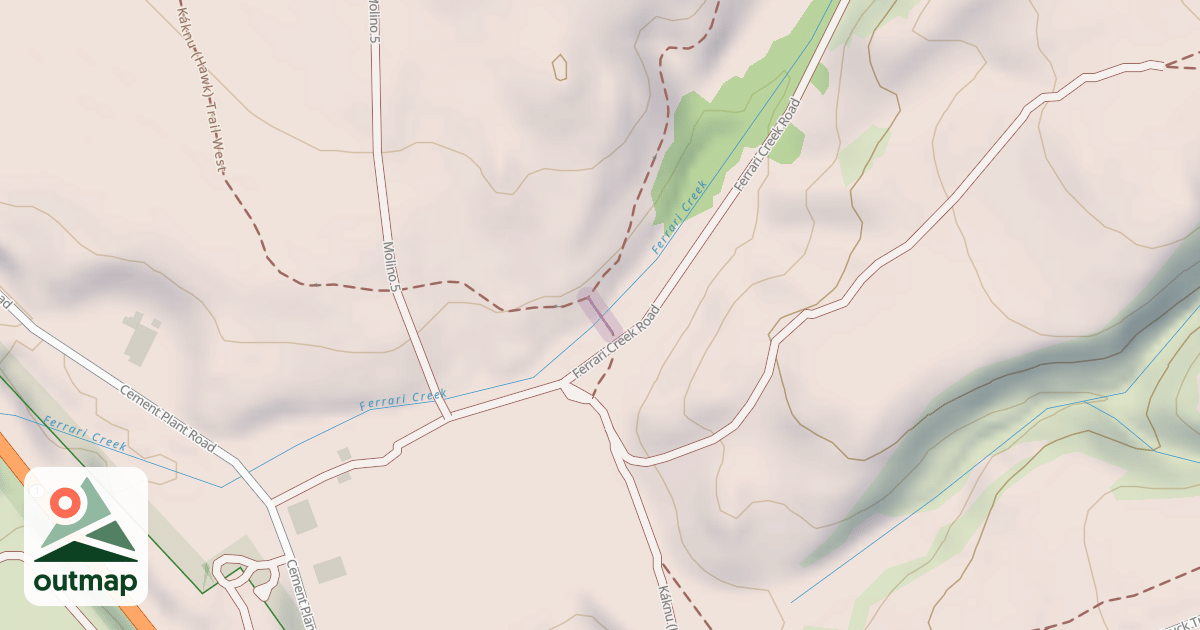 Map of Káknu (Hawk) Trail Bridge