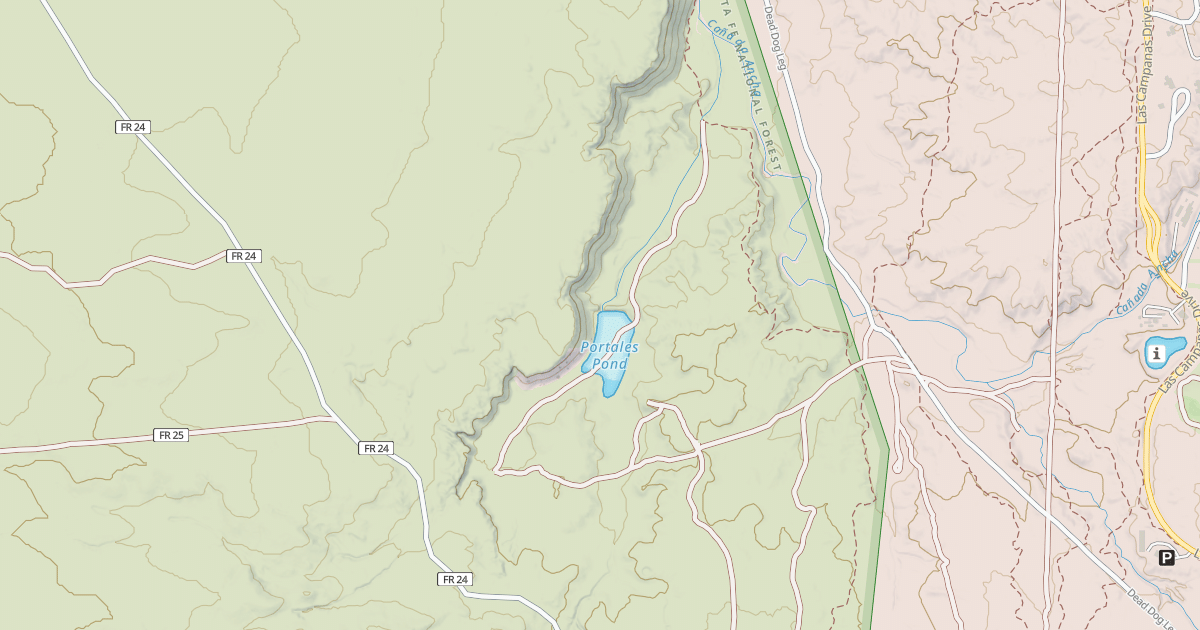 Map preview of USFS National Forest System Roads {B94DCDA2-B1DA-4920-AADD-CFF03CD0EAC0}