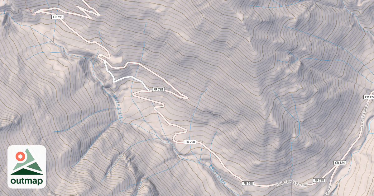 Map of Basin Creek Ohv Trail