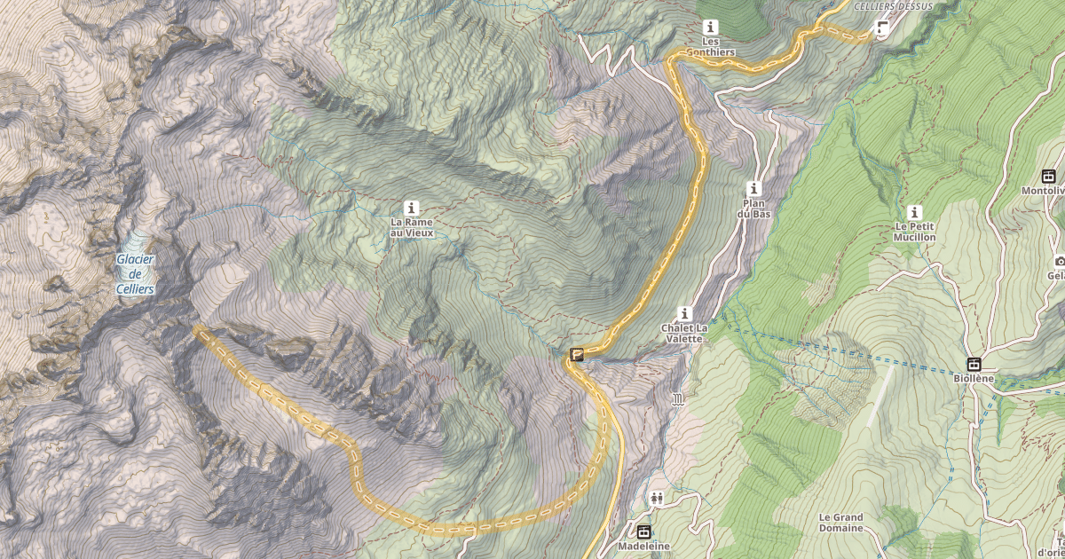 Map preview of Col Clément — Celliers Dessus