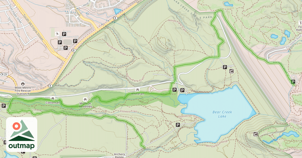 Map of Mount Carbon Loop