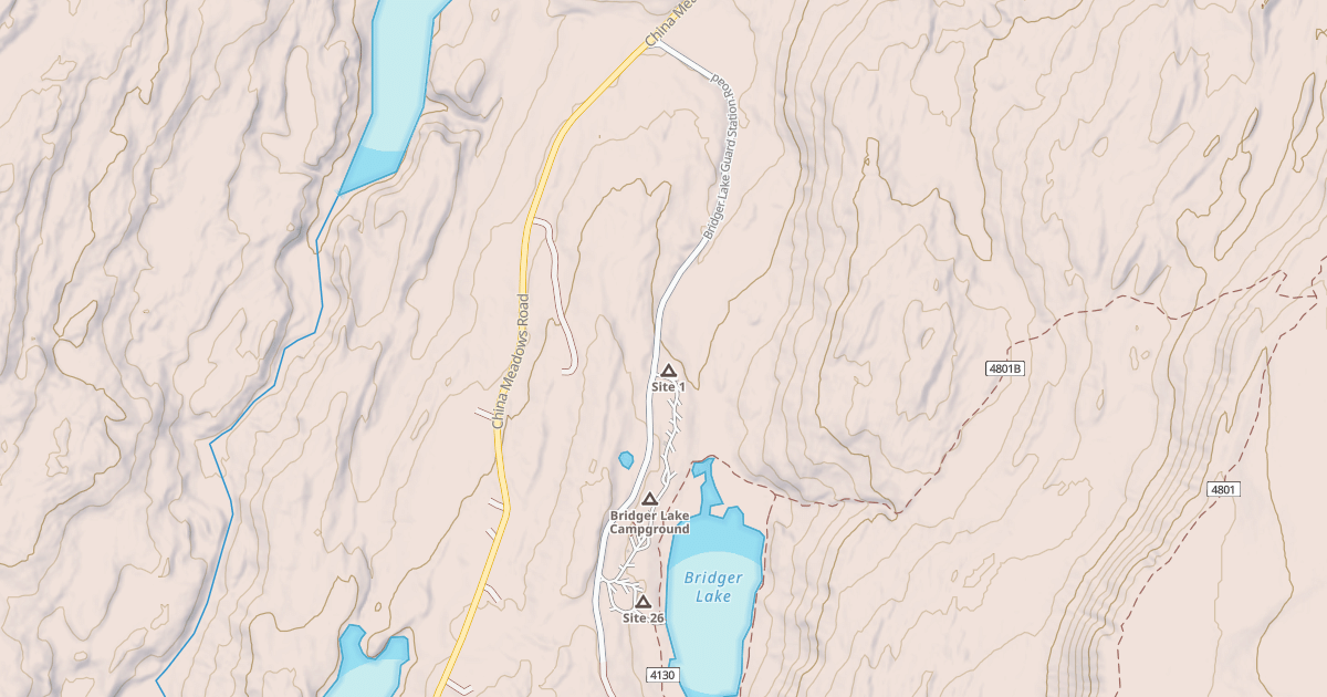 Map preview of BRIDGER LAKE SNOWMOBILE TRAIL